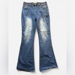 Classic Blue Flared Women's Denim Jeans